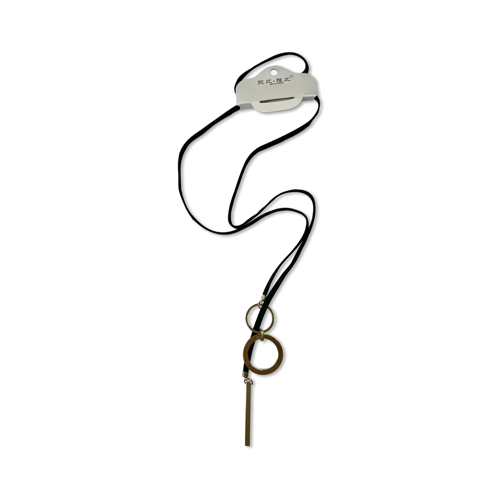 Geometric Descent Lariat Necklace