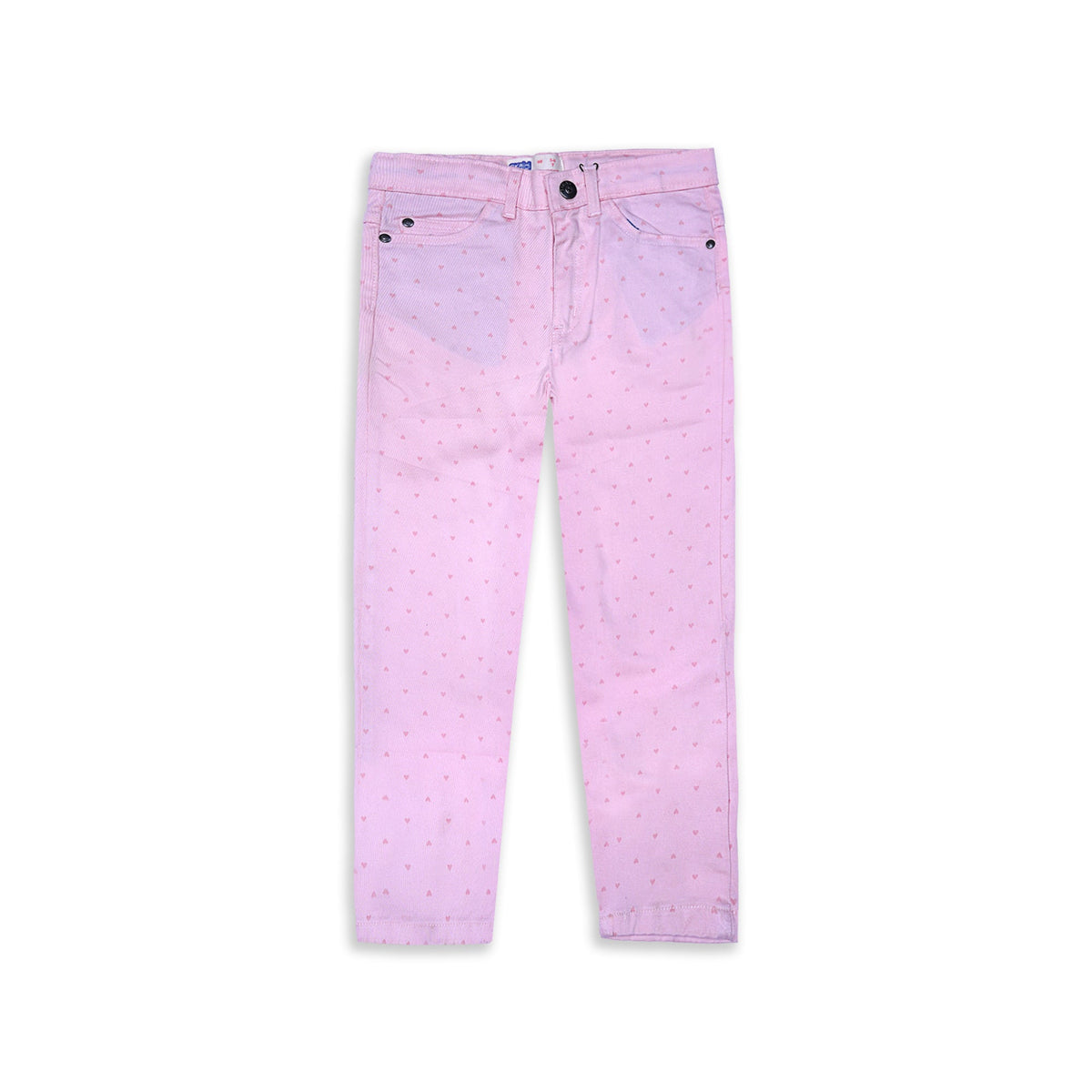 Girls' Pink Micro Print Corduroy Pants
