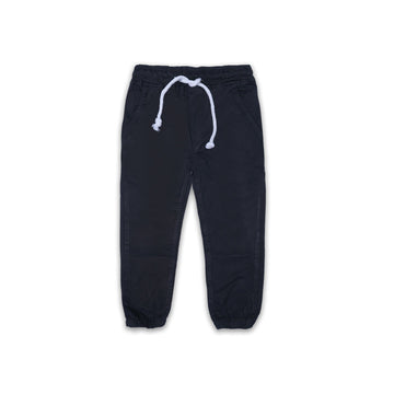 black Jogger Pants with Drawstring