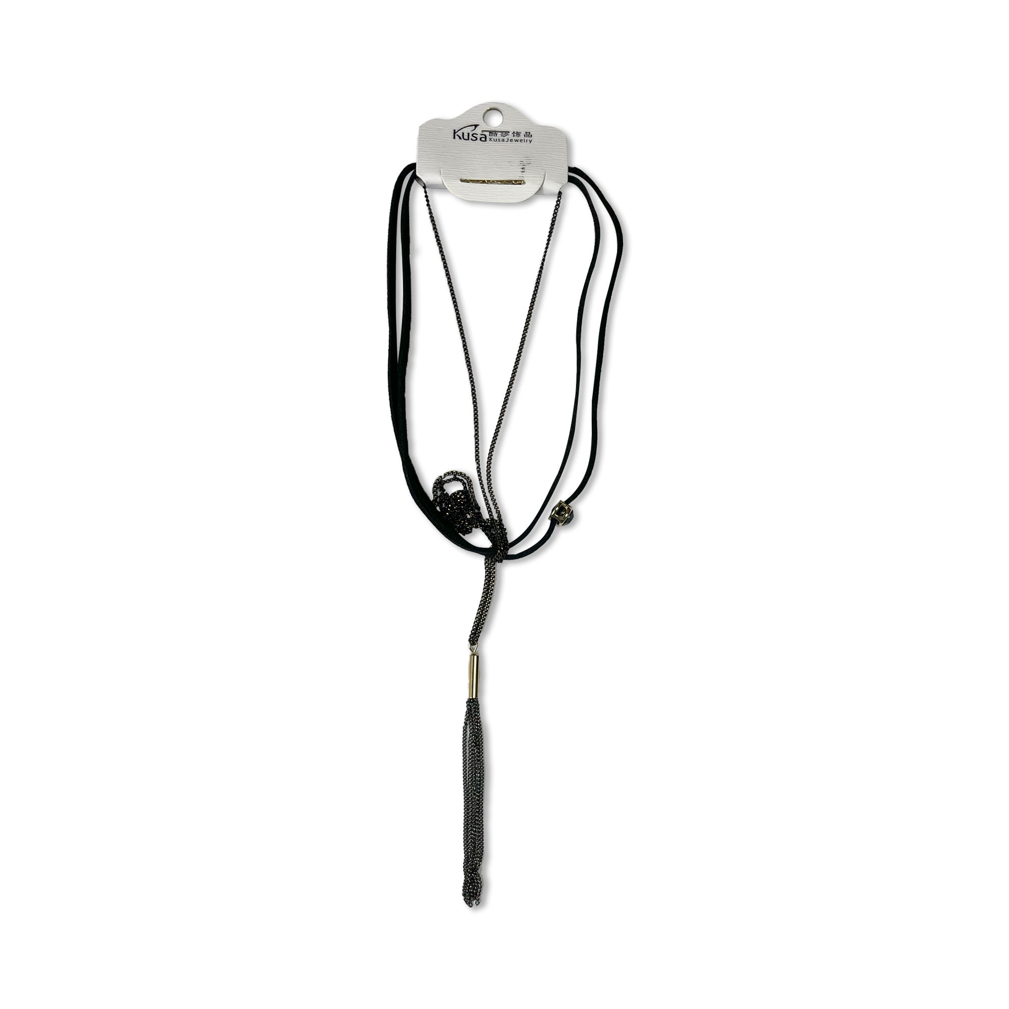 Dual Strand Dusk Tassel Necklace