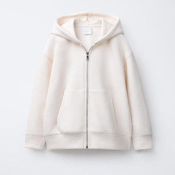 Cozy Oversized Zip-Up Hoodie in Cream