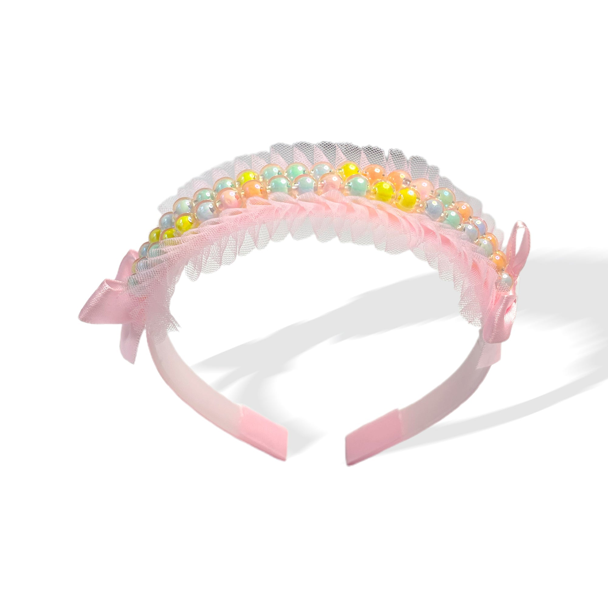 Blush Blossom Pearl & Tulle Hairband