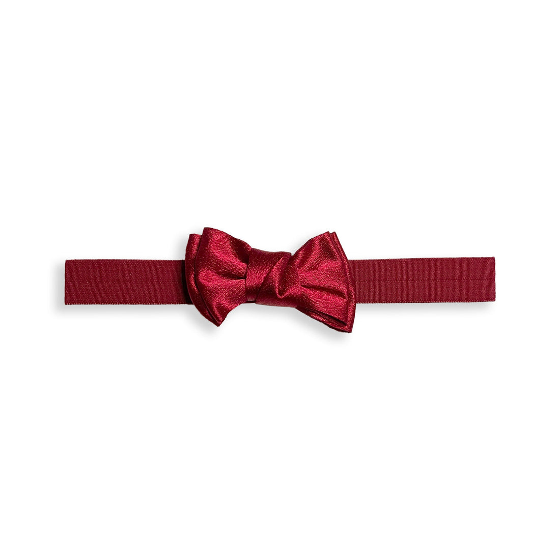 Maroon Ribbed Baby Headband with Bow