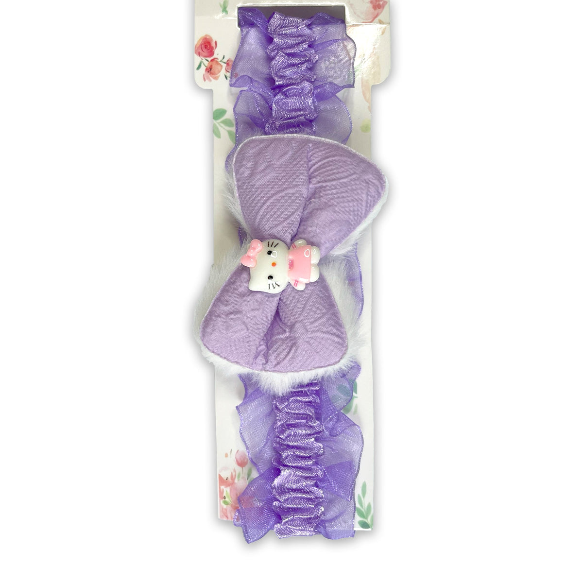 Purple Baby Headband with Bow and Ruffles