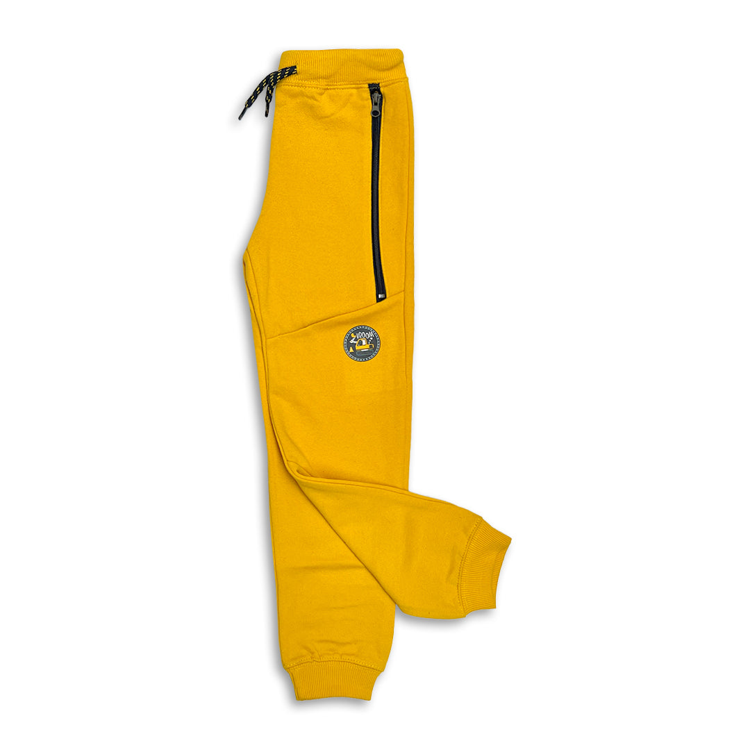Branded Fleece Jogger Sweatpants with Zip Pockets