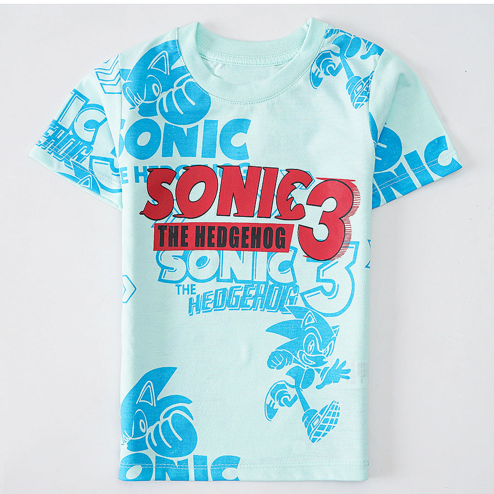Sonic Speed: mint green T-Shirt with Sonic the Hedgehog Graphics
