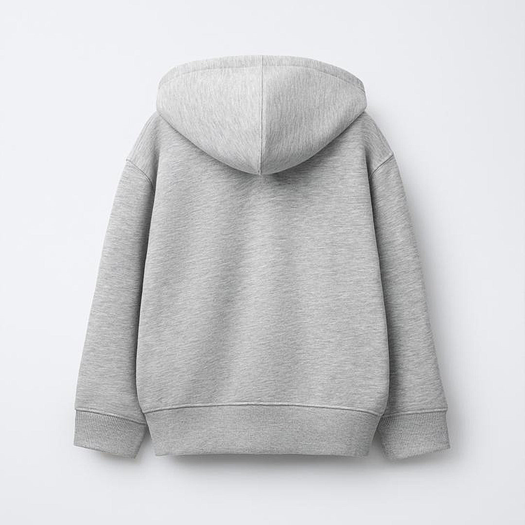 Grey branded Full-Zip Hoodie