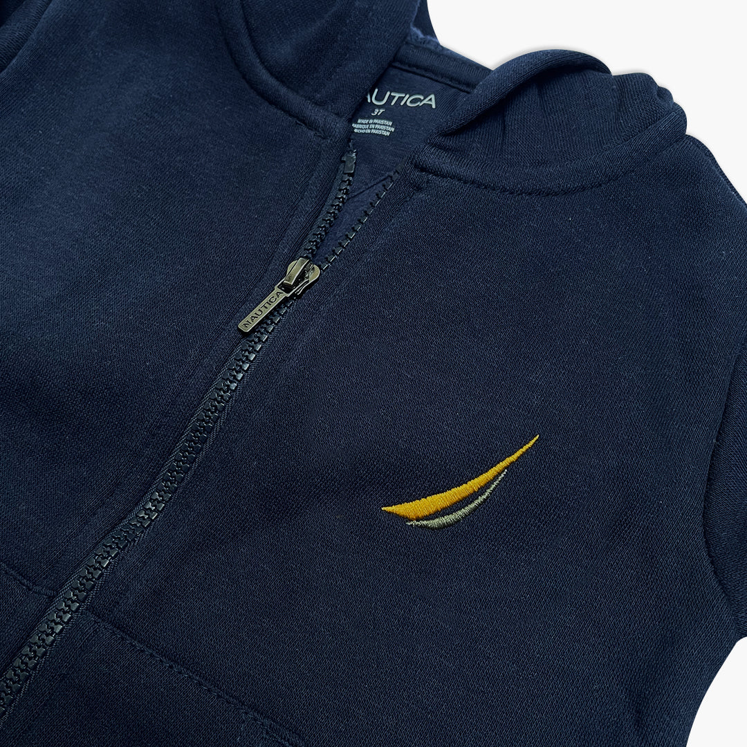 Navy Blue Zip-Up Hoodie & Jogger Tracksuit