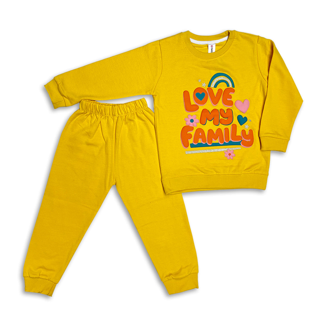 Yellow Sweatshirt And Jogger Set