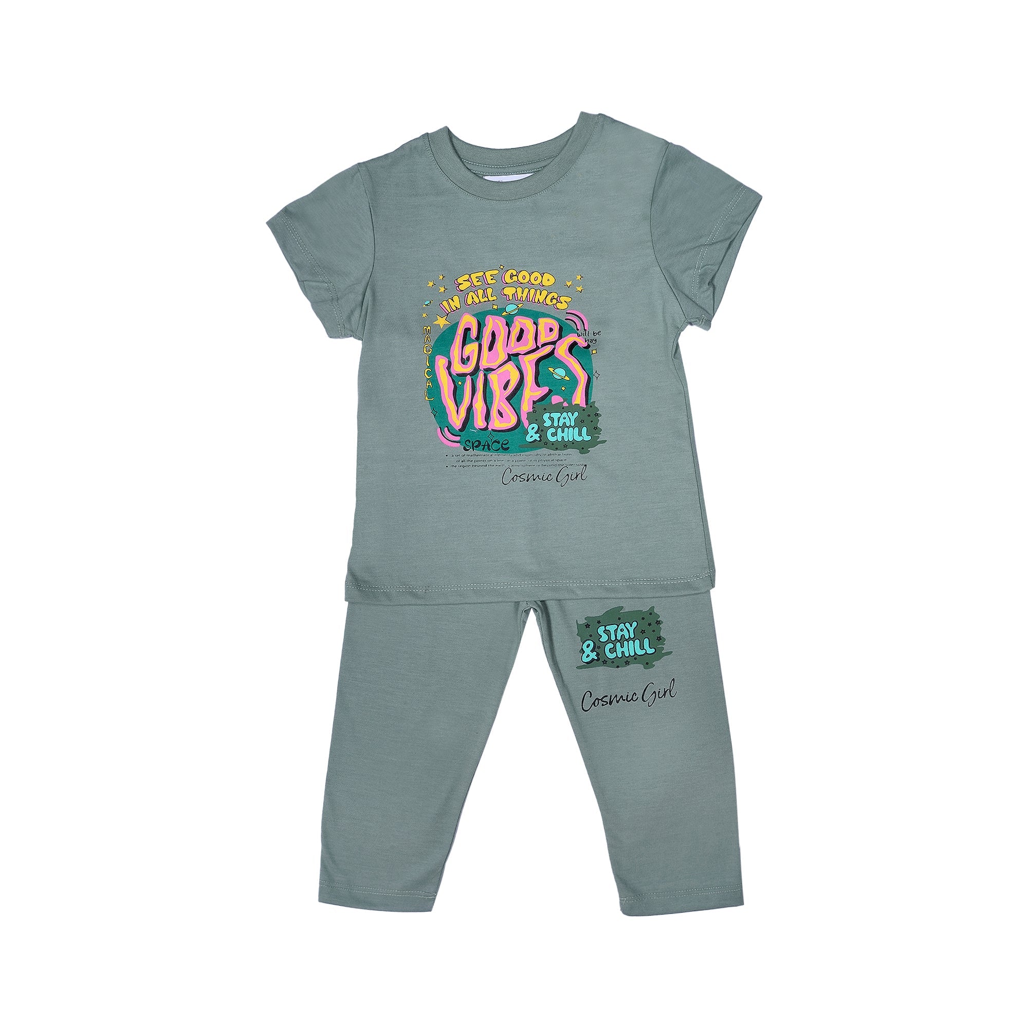 Good Vibes Only: Cozy Pajama Set with Positive Messages