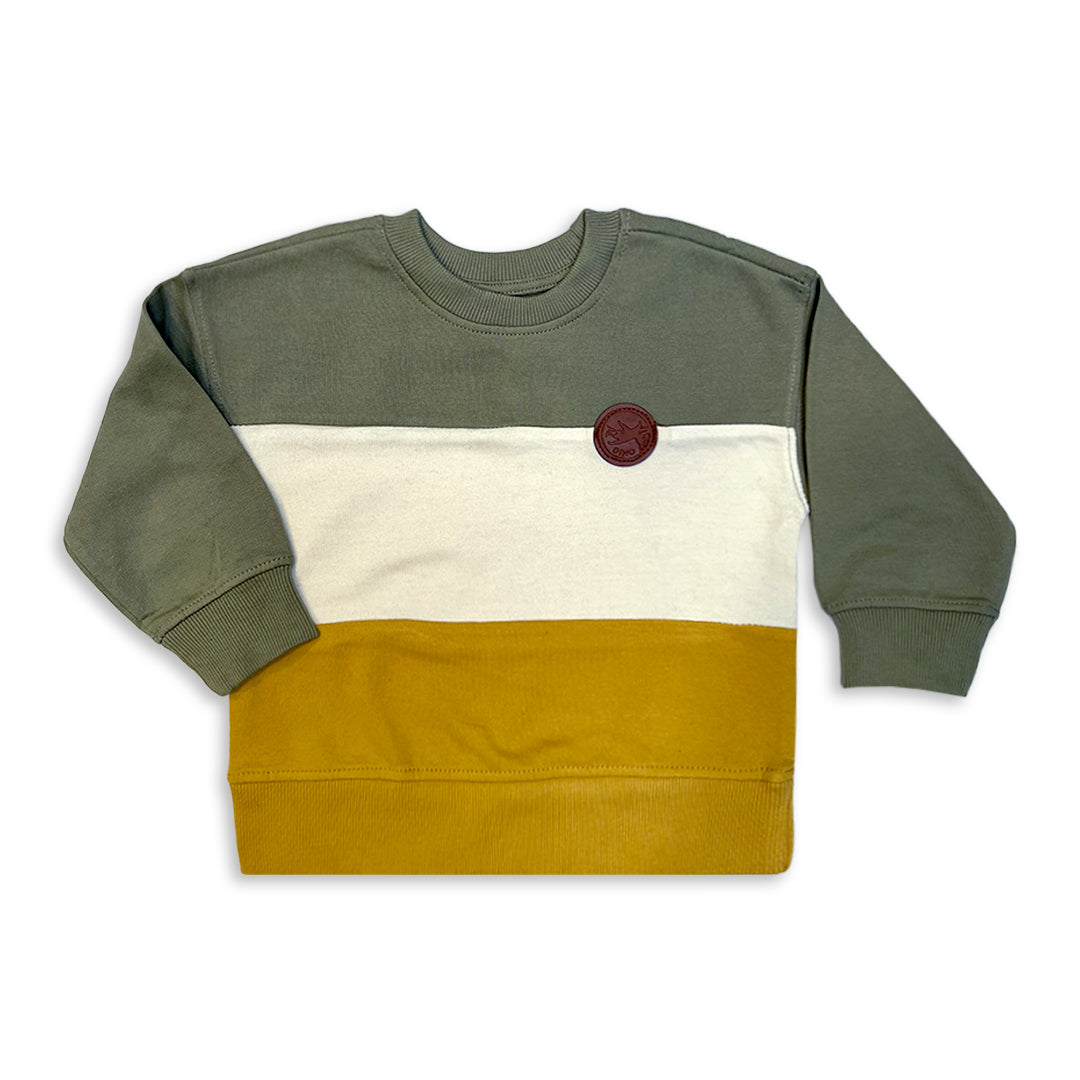 Branded Crewneck Sweatshirt With Faux Patch