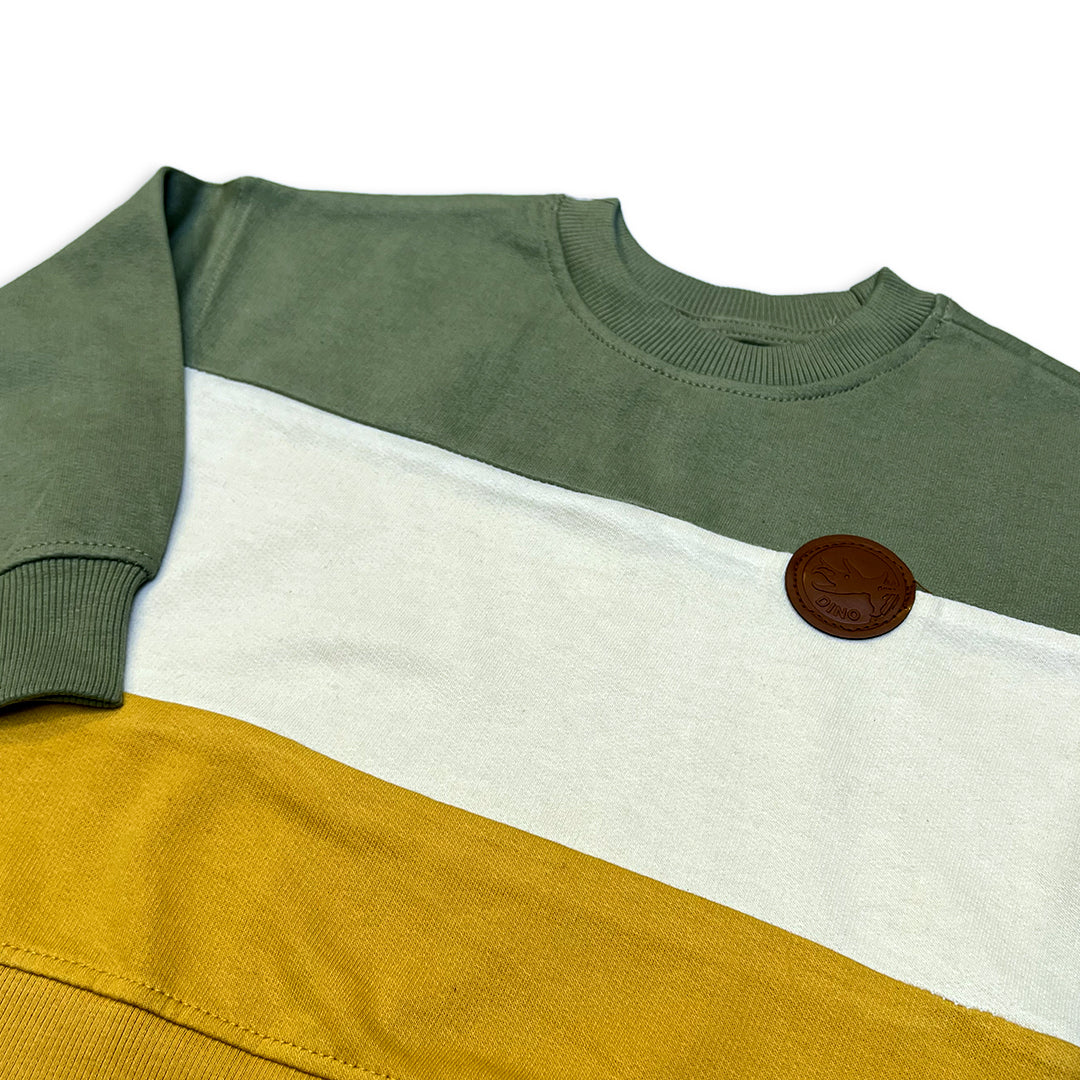 Branded Crewneck Sweatshirt With Faux Patch