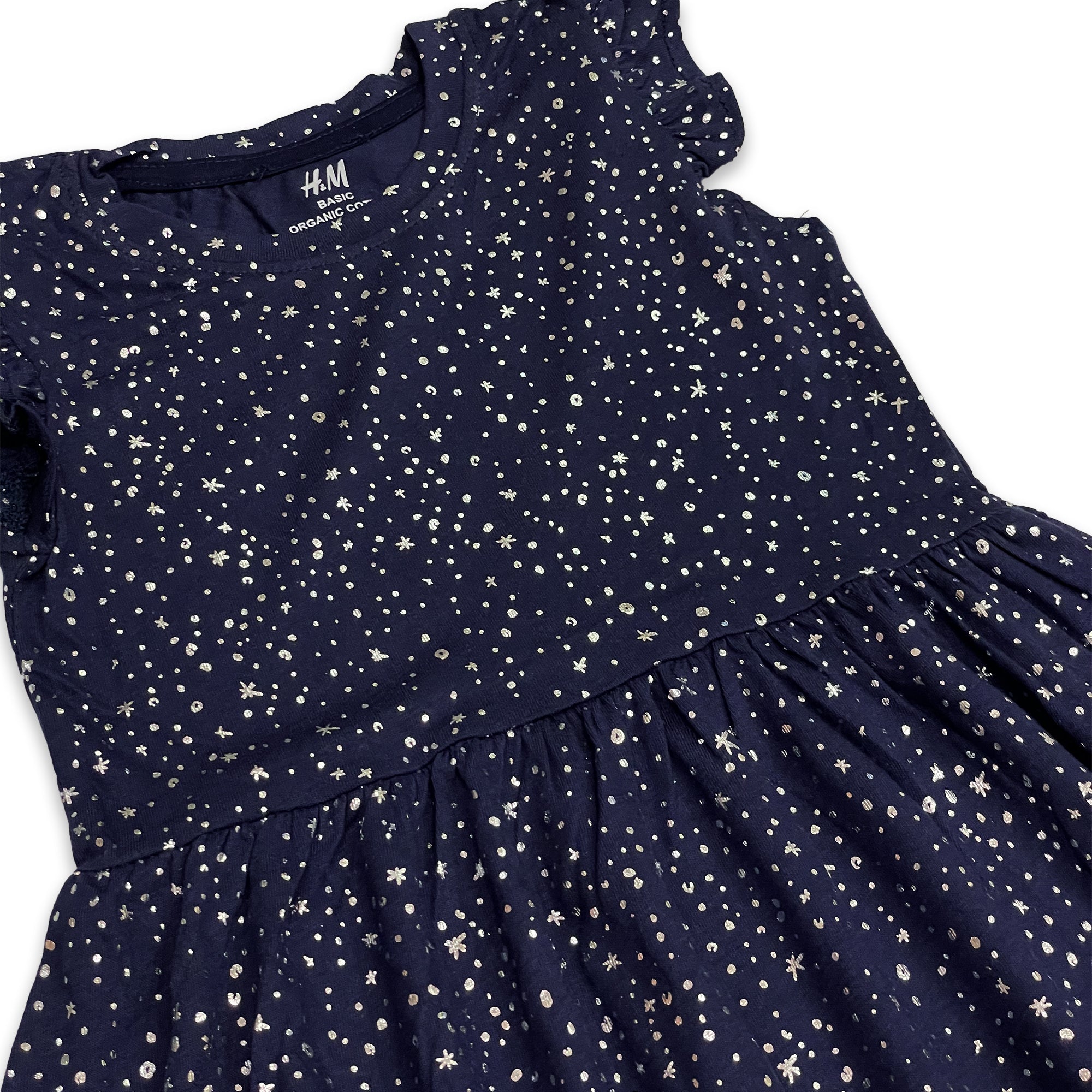 Branded H&M Navy Blue Shiny Frock