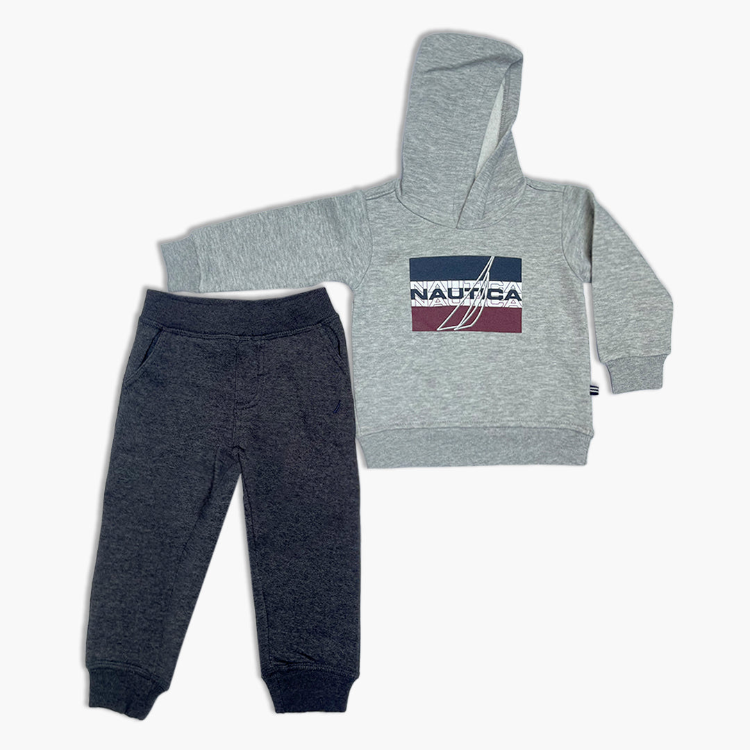 Gray Hoodie & Charcoal Jogger Tracksuit