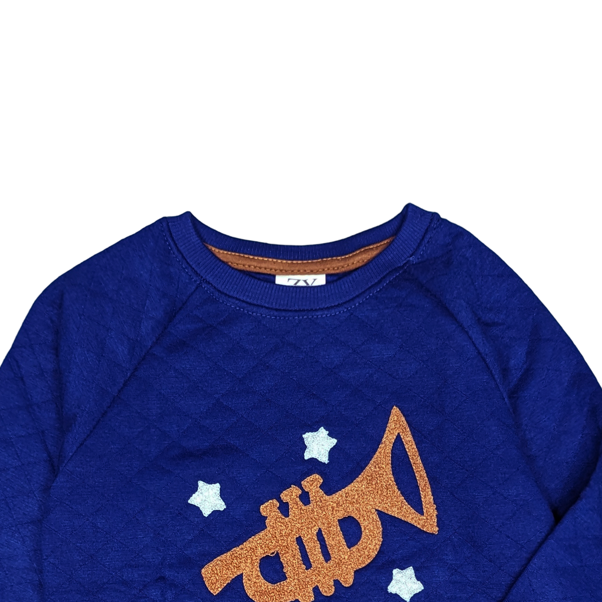 Quilted Blue Sweatshirt Unisex