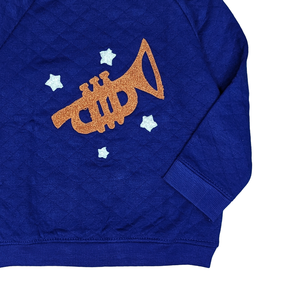 Quilted Blue Sweatshirt Unisex