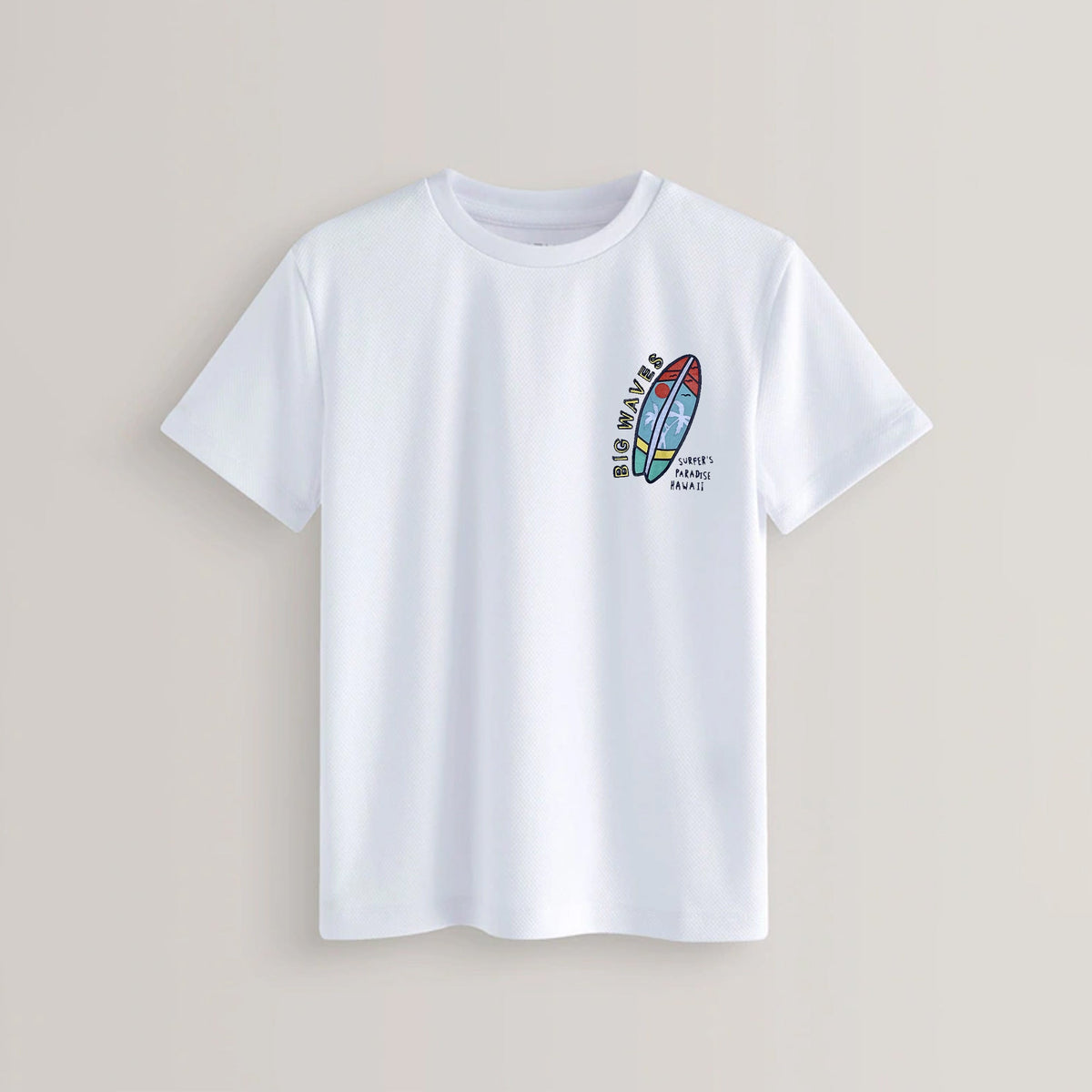 Branded NEXT Boys' White Surfboard Graphic T-Shirt