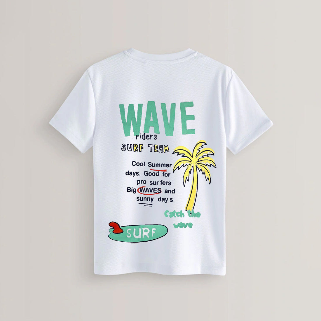 Branded NEXT Boys' White Surfboard Graphic T-Shirt