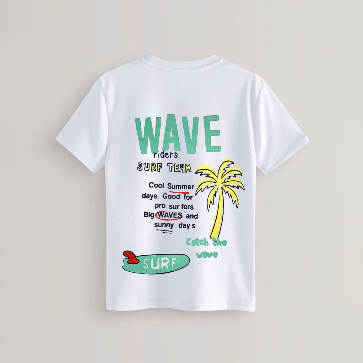 Branded NEXT Boys' White Surfboard Graphic T-Shirt