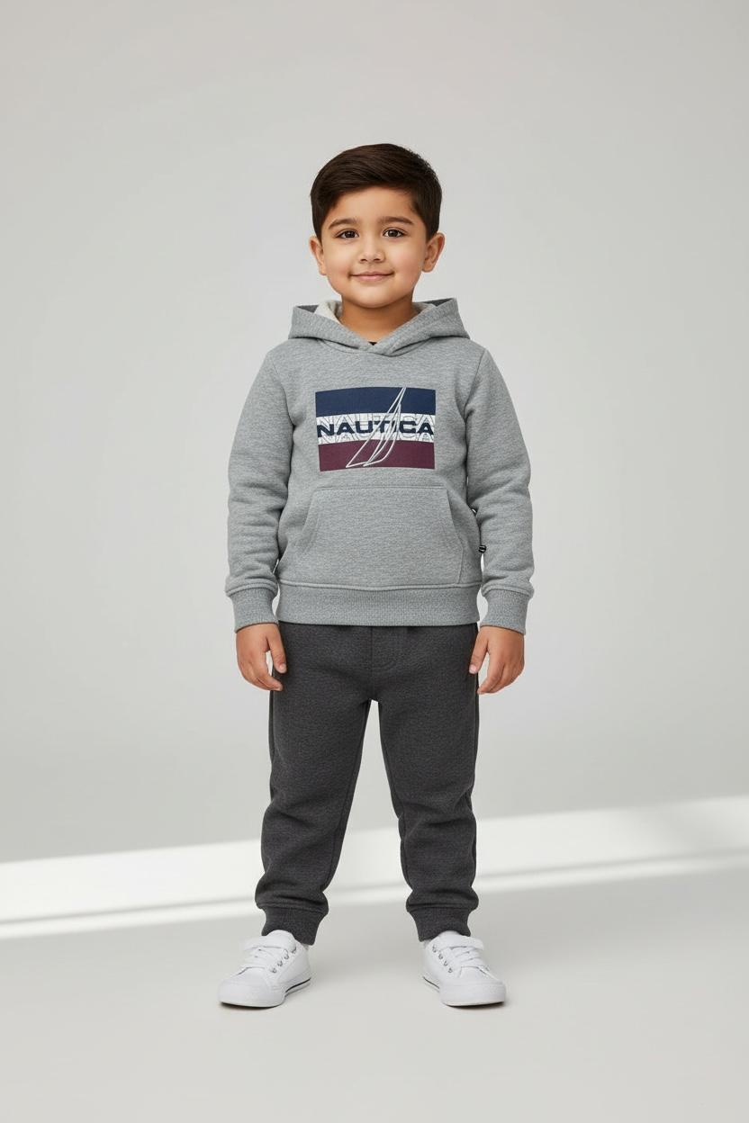 Gray Hoodie & Charcoal Jogger Tracksuit