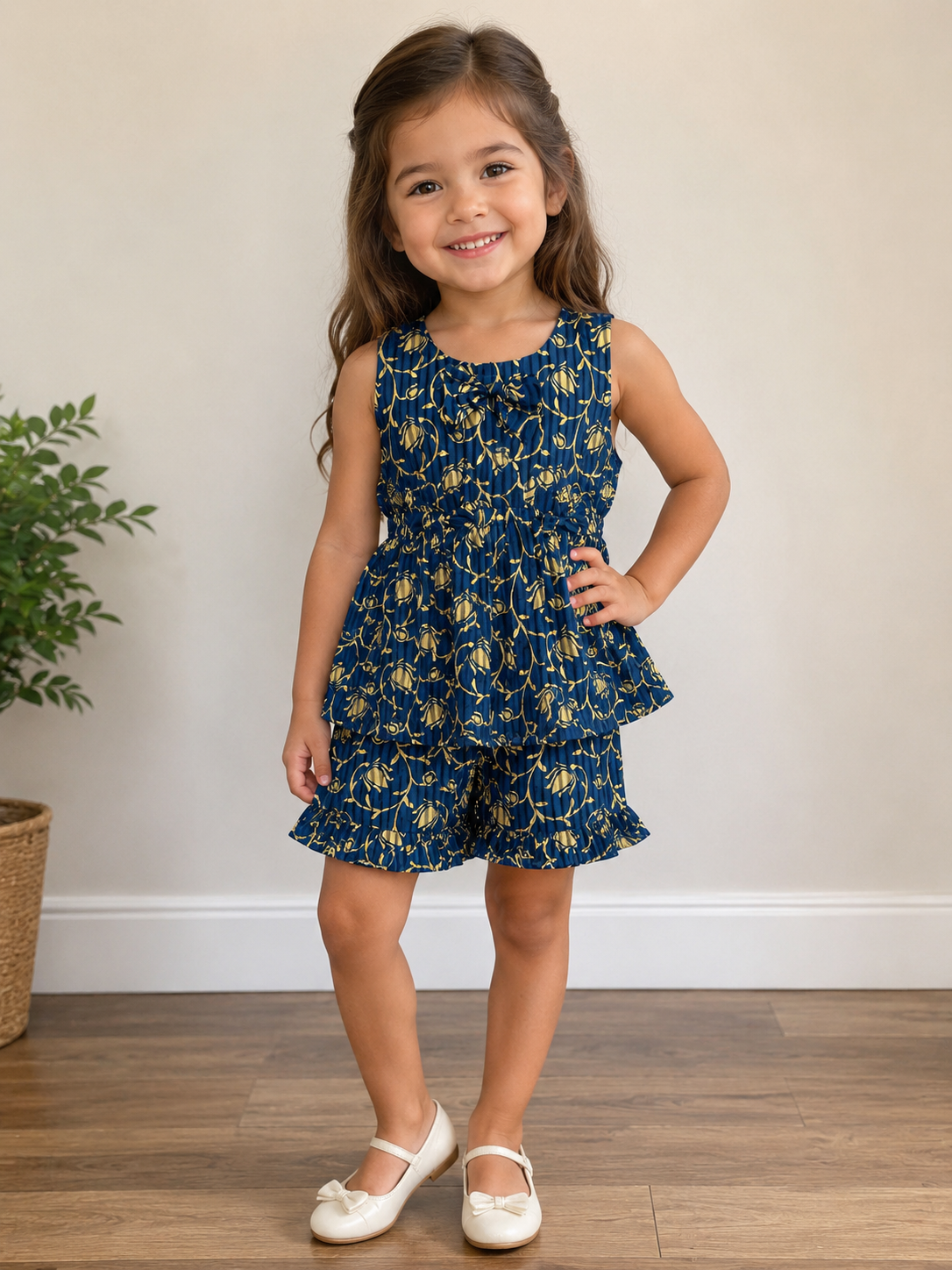 Girls’ Printed Ruffle Co-Ord Set