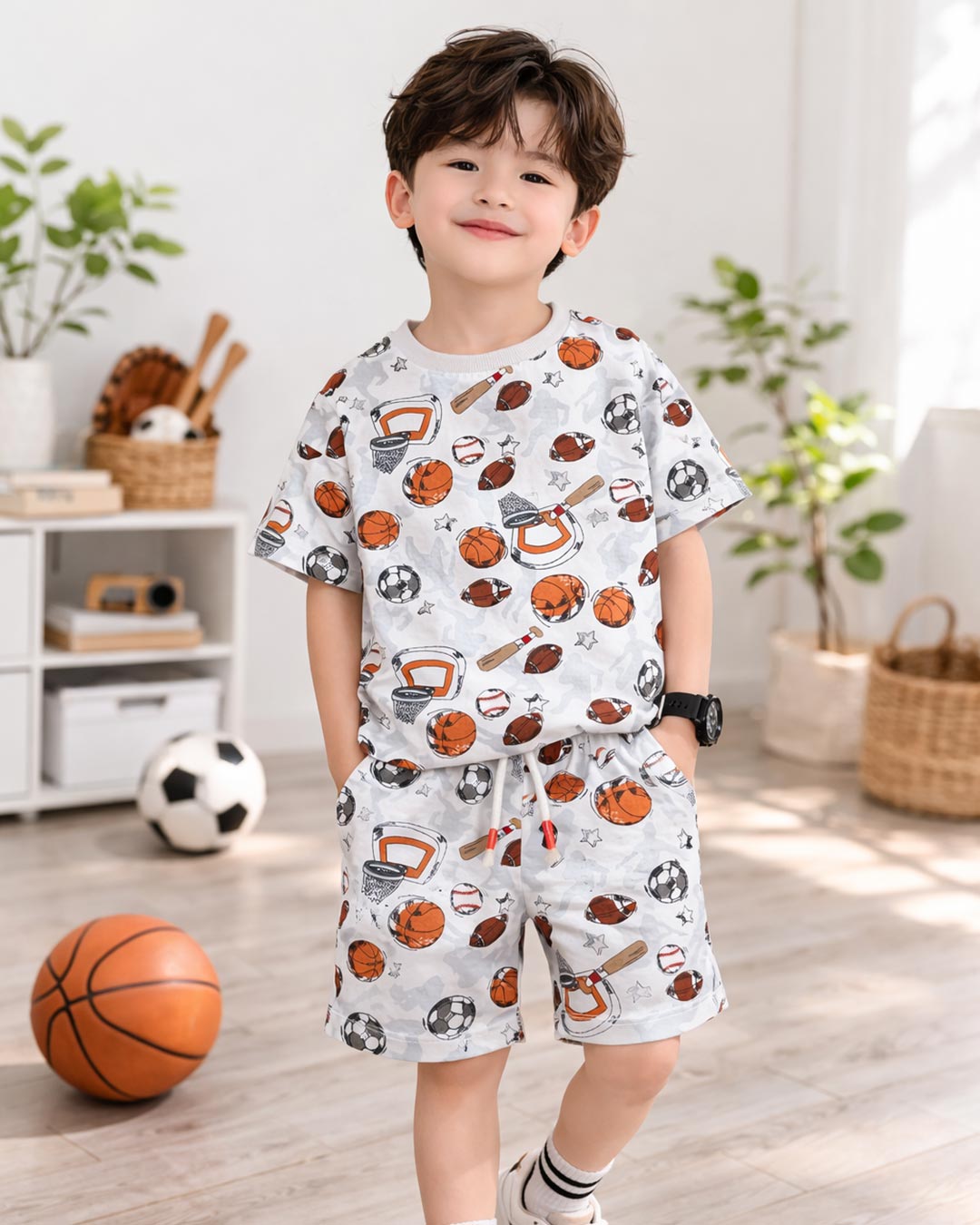BRANDED C&A ALL STAR SPORTS PRINTED SUMMER 2 PCS SET