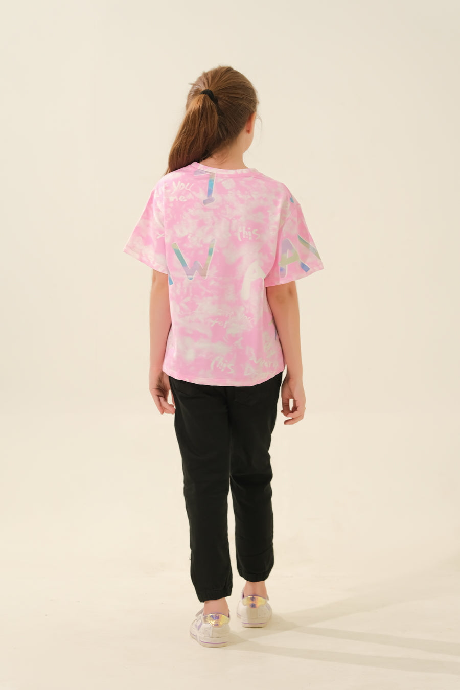 Branded Pink Tie-Dye Tee