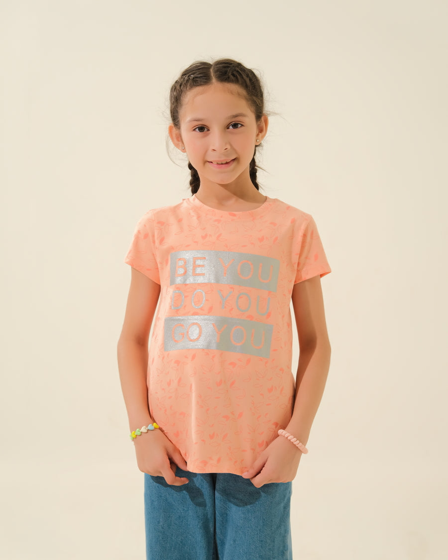 Branded "OKAïDI" Peach Graphic Shirt