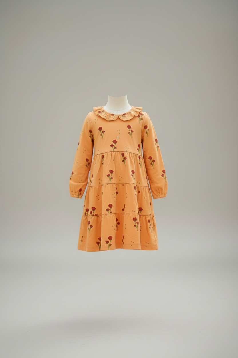 Orange Blossom Printed Frock