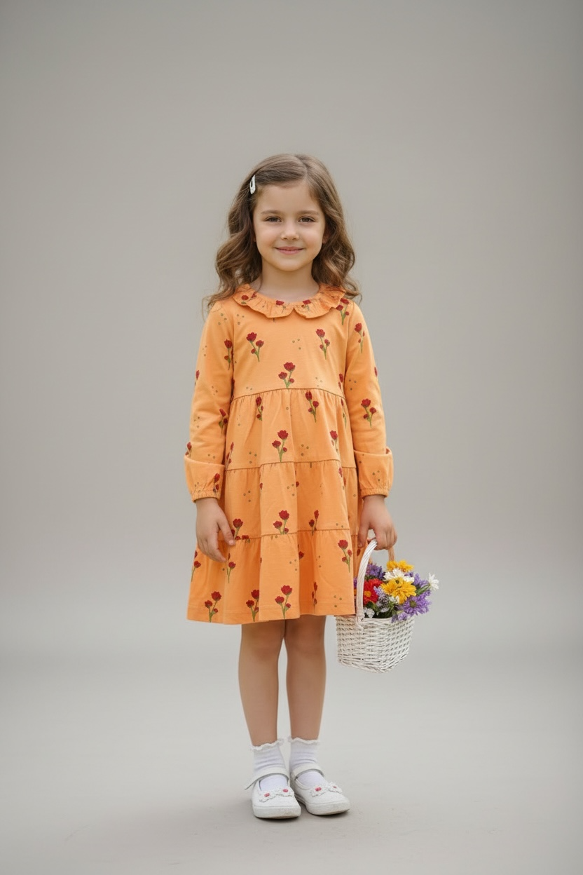 Orange Blossom Printed Frock