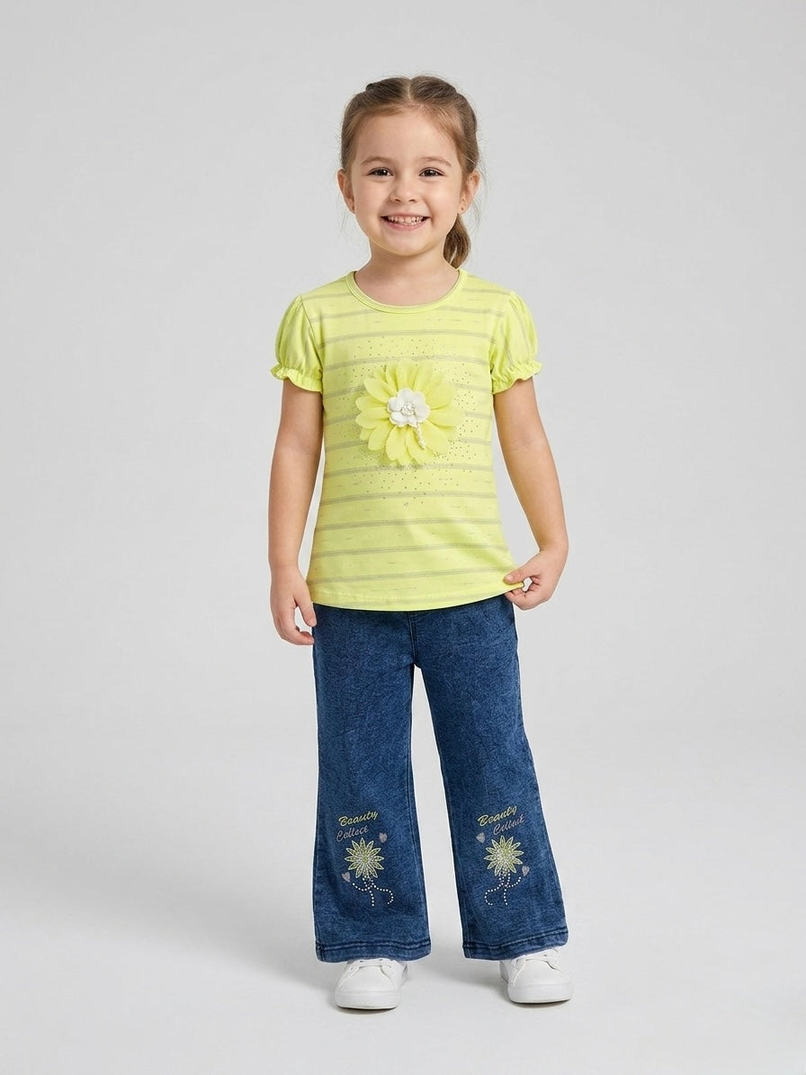 Sunny Bloom Girls Co-Ord Set