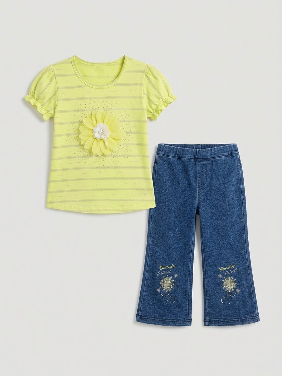 Sunny Bloom Girls Co-Ord Set