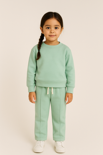 Sky Blue Crewneck Sweatshirt & Track Pants
