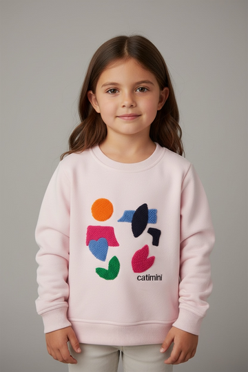 Minicat Fleece Embordered Sweatshirt