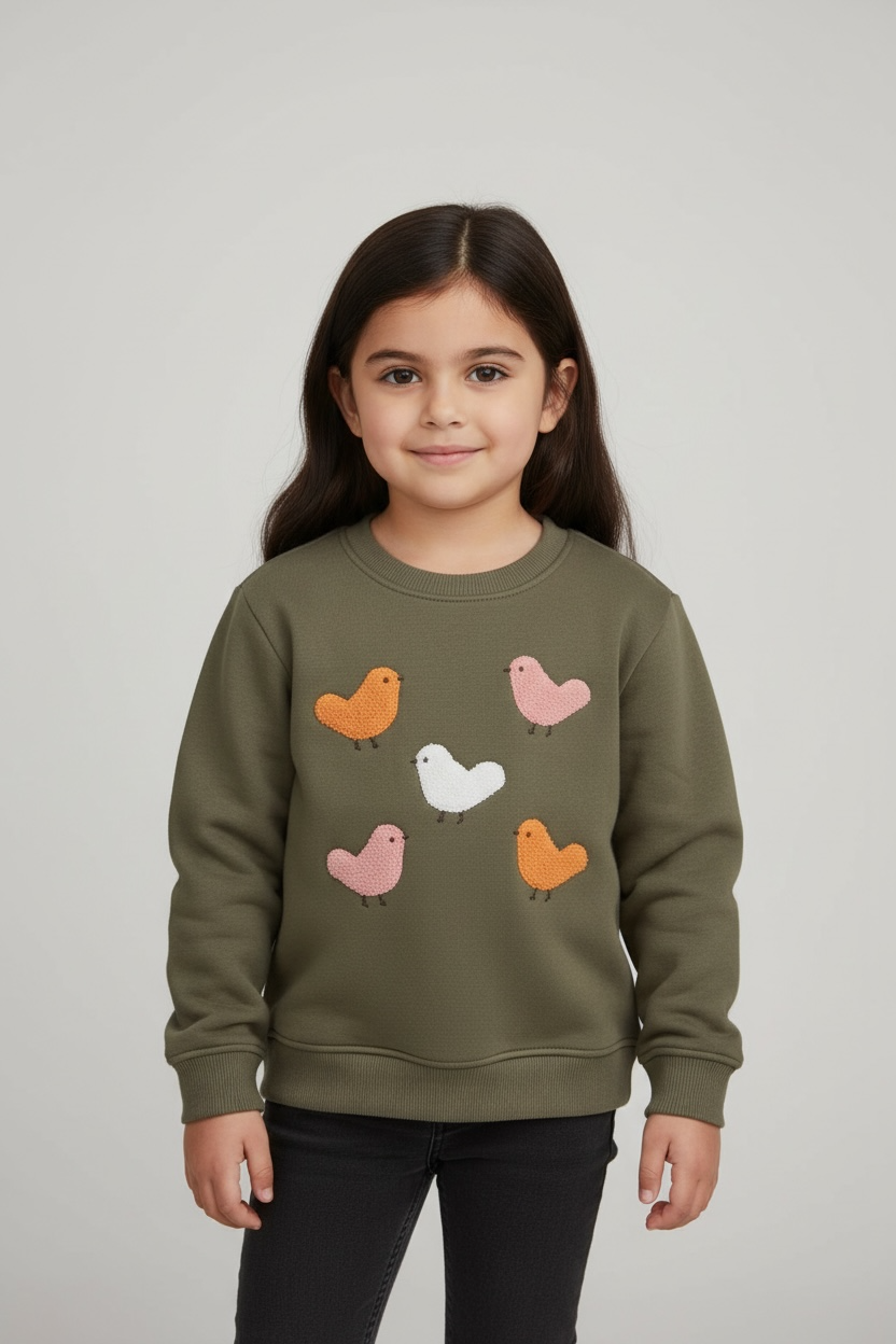 Chick Fleece Crewneck Sweatshirt - Green