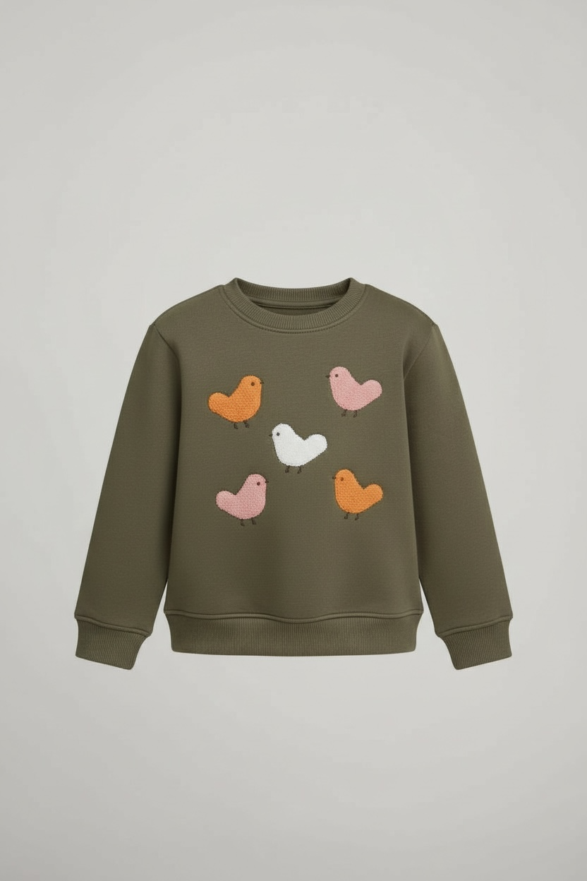 Chick Fleece Crewneck Sweatshirt - Green