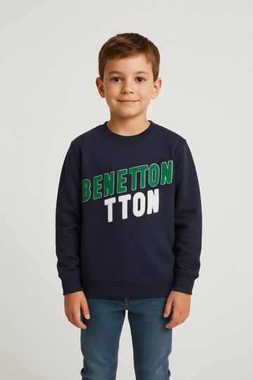 Benetton Crewneck Embroidered Sweatshirt