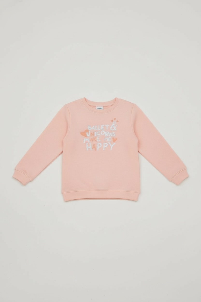 Cozy Peach Fleece Pullover for Girls