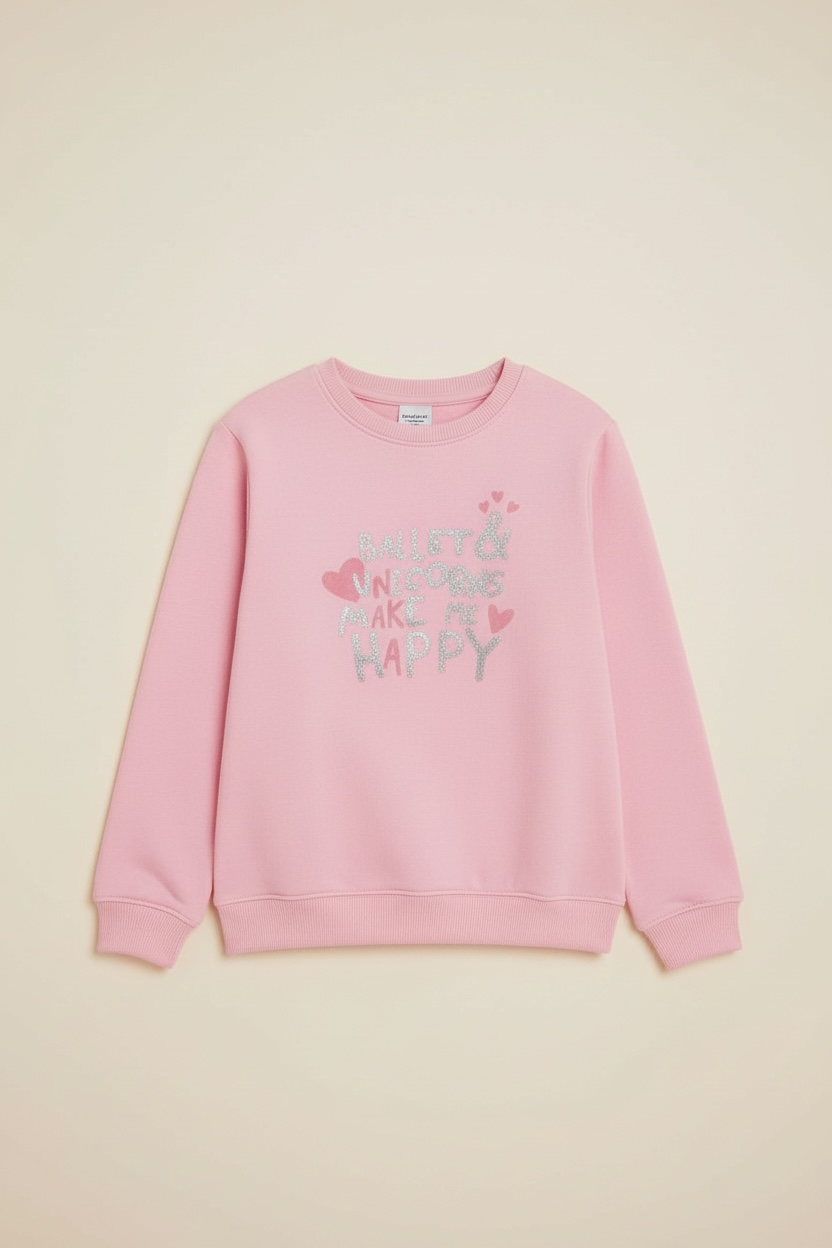 Cozy Pink Crewneck Jumper for Kids