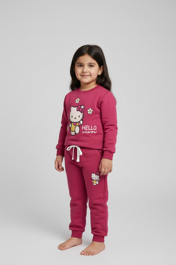 Hello Kitty 2 Piece Suit - Dark Pink