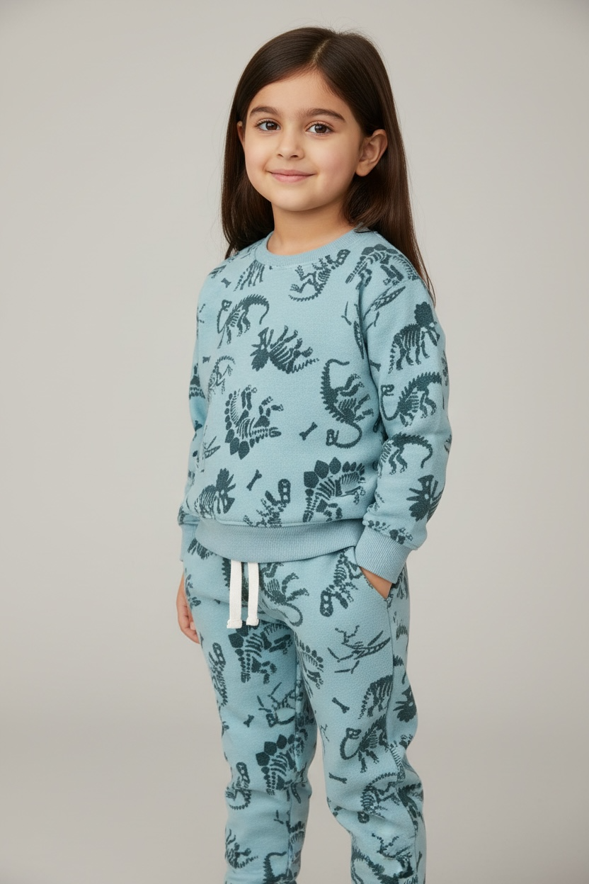 ZARA Dino Fleece 2 Piece Suit