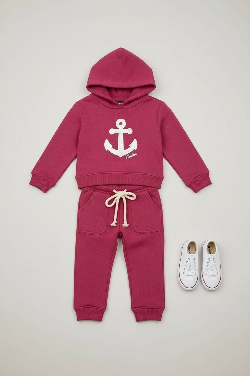 Girls' Pink Sweatshirt & Track Pants