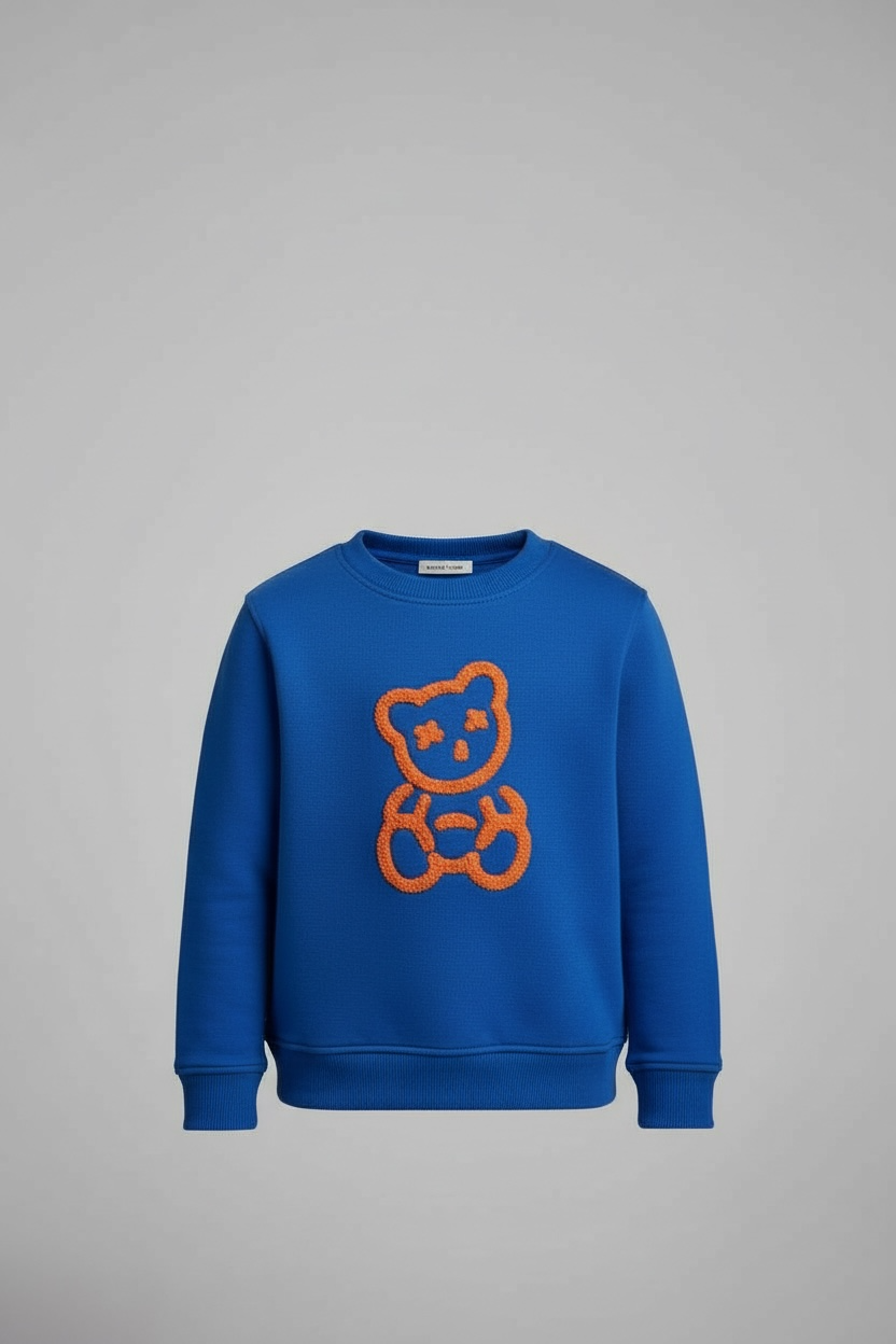 Teddy Bear Embroidered Sweatshirt