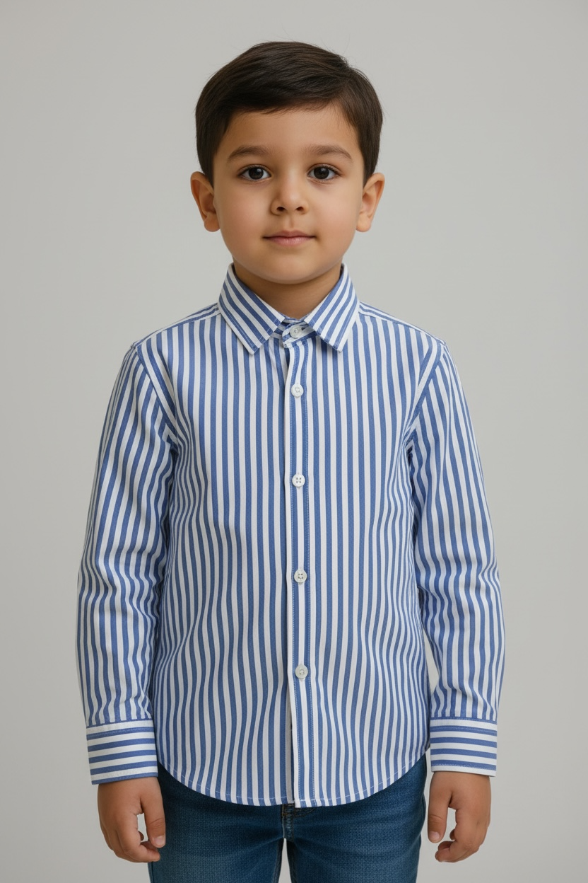 Old Money Blue Striped Button Down Shirt