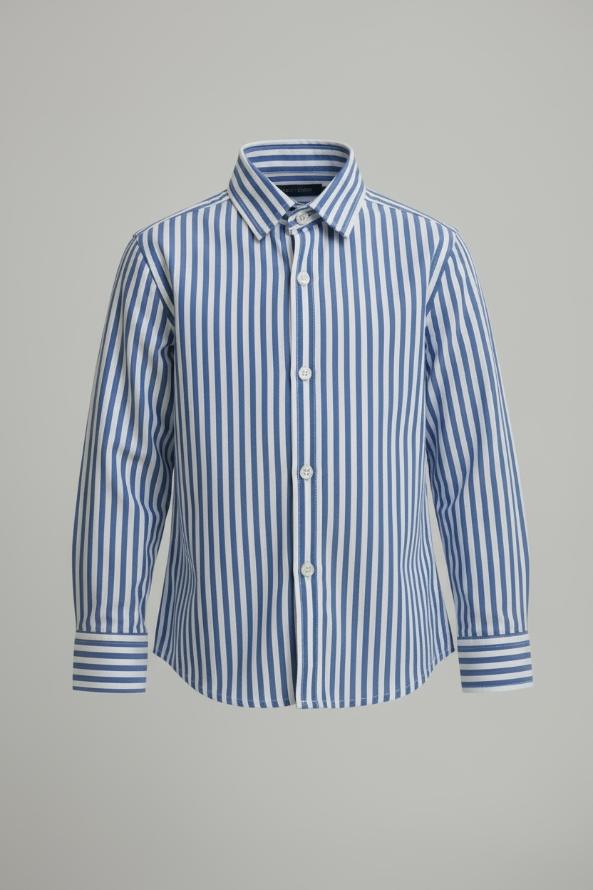 Old Money Blue Striped Button Down Shirt