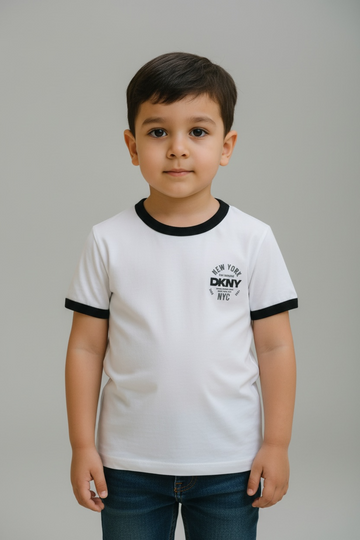 DKNY White Cotton T-shirt