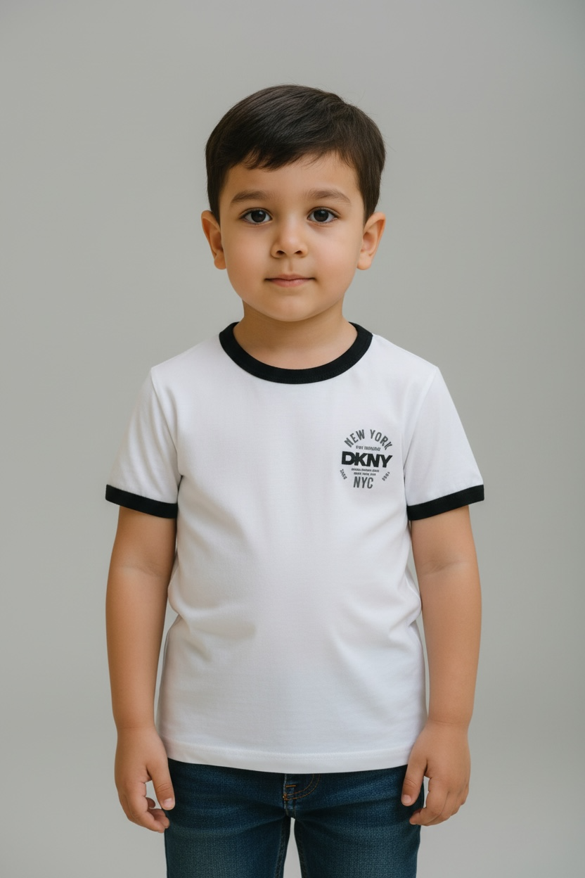 DKNY White Cotton T-shirt