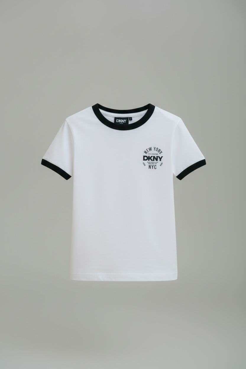 DKNY White Cotton T-shirt
