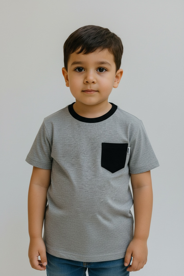 DKNY Grey T-Shirt With Pocket