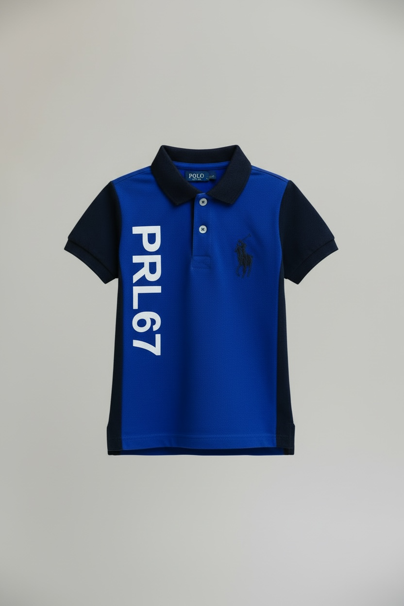 Branded Boys Polo Blue & Black